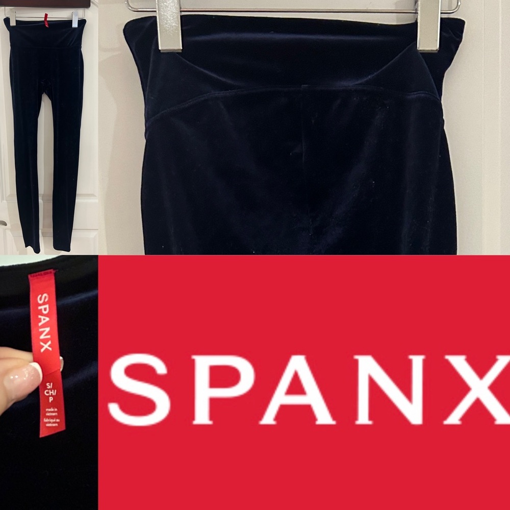 Spanx Velvet High Rise Leggings in Lapis Night